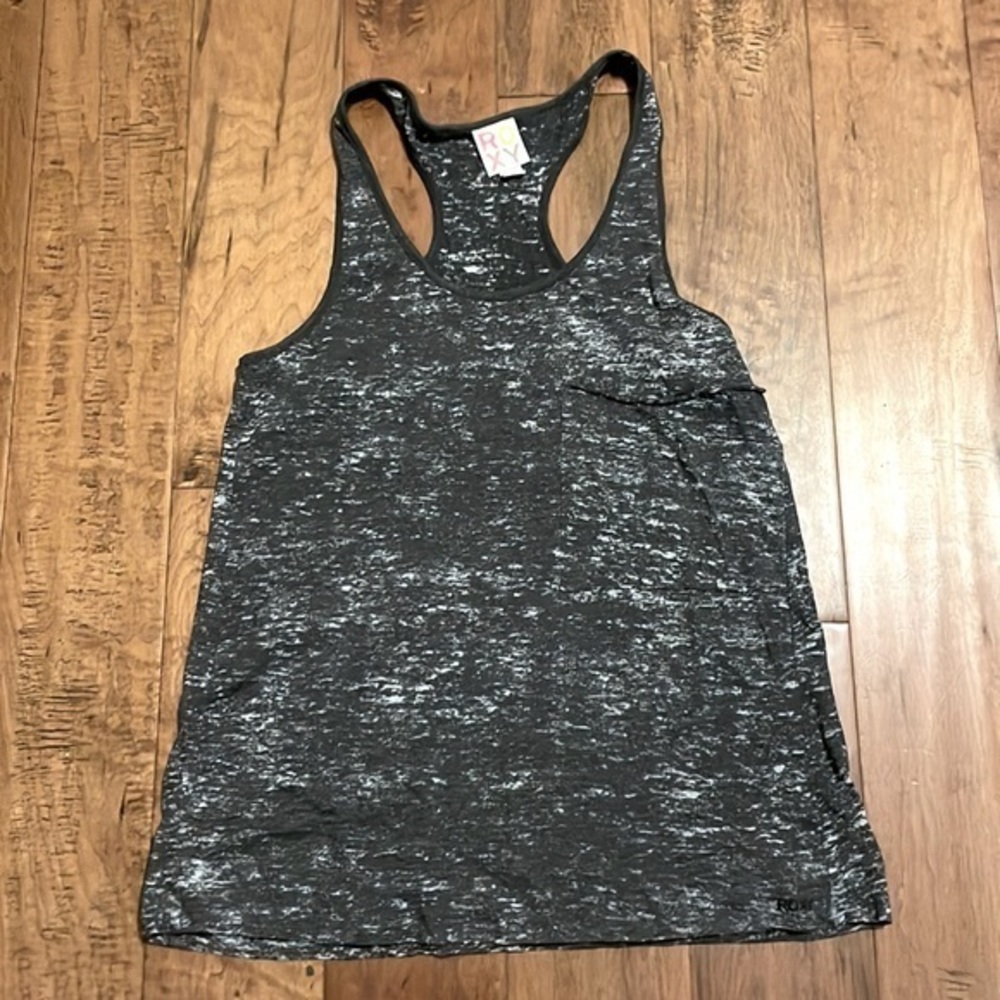 Roxy Gray Heather Racerback Tank Top